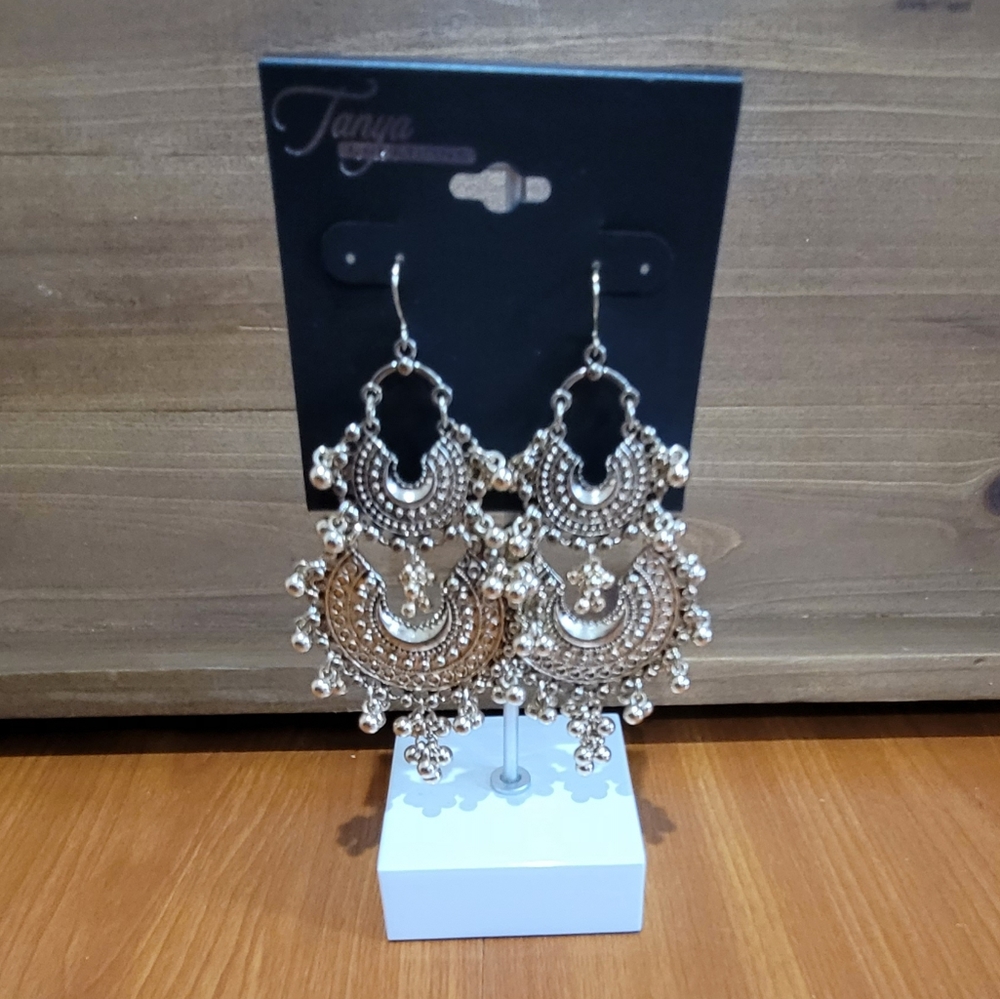 Tanya Creations Gold Tone Boho Dangle Earrings